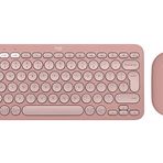 Logitech Pebble 2 Multi-Device Bluetooth Klavye & Mouse Seti Pudra Pembe (Türkçe Tuş Dizimi)
