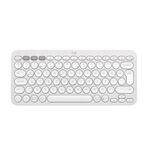 Logitech Pebble Keys 2 K380s Kablosuz Klavye, Çoklu Cihaz Özellikli, Kişiselleştirilebilir Kısa Yollar, Bluetooth, Taşınabilir, Windows, macOS, iPadOS, Android, Chrome OS, Easy-Switch, Türkçe Q, Beyaz