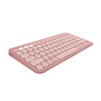 Logitech Pebble Keys 2 K380s Kablosuz Klavye, Çoklu Cihaz Özellikli, Kişiselleştirilebilir Kısa Yollar, Bluetooth, Taşınabilir, Windows, macOS, iPadOS, Android, Chrome OS, Easy-Switch, Türkçe Q, Pembe