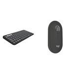 Logitech Pebble Keys 2 K380s Klavye ve M350s Mouse Seti (Siyah)