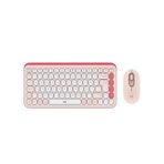 Logitech Pop Icon Bluetooth Klavye-Mouse Seti (Türkçe Tuş Dizimi) Açık Pembe