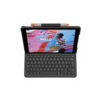Logitech Slim Folio iPad 10.2 inç 7. ve 8. Nesil ile Uyumlu Klavyeli Kılıf - Gri