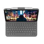Logitech Slim Folio iPad 10.9" (10th Gen) Türkçe Q Oxford Grisi Tablet Kılıfı