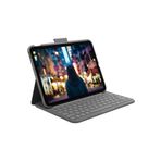 Logitech Slim Folio Klavyeli iPad Kılıfı, iOS Kısayol Tuşları, iPad 10.9 inç 10. Nesil ile Uyumlu, Gri