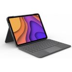 Logitech Slim Folio Touch iPad Air 11 inç (M2 ve M3) iPad Air 4. ve 5. Nesil ile Uyumlu Türkçe Klavyeli Kılıf - Koyu Gri