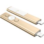Logitech Spotlight Altın Renk Sunum Kumandası USB ve Bluetooth Bağlantı Özellikleriyle