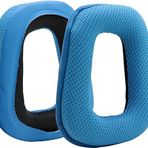 Logitech uyumlu G930 G430 F450 G432 G431 G332 G231 G230 ile uyumlu Kulaklık Pedi Seti Kulaklık Süngeri ve Kafa Bandı kulaklık süngeri yastığı (Mavi Kumaş Sünger)