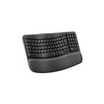 logitech Wave Keys Kablosuz Bluetooth Dolgulu Avuç İçi Destekli Ergonomik Türkçe Q Klavye - Siyah 920-012311