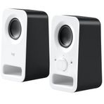 Logitech Z150 Beyaz 6W 1+1 Stereo Hoparlör (980-000815) - Kompakt Tasarım Net Ses 3.5mm Girişli Multimedya Hoparlör