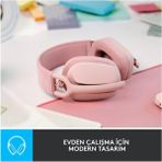 Logitech Zone Vibe 100 Bluetooth Çağrı Merkezi Kulaklığı Pembe Outlet
