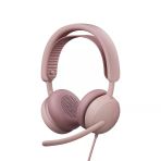 Logitech Zone Wireless 2 Es For Business - Uyarlanabilir Hibrit Anc, Bluetooth, Usb-C Ve Usb-A Özellikli Kablosuz Gürültü Önleyici Kulaklık, Microsoft Teams İçin Sertifikalı - Pembe