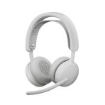Logitech Zone Wireless 2 Es - Gürültü Engelleme Özelliğine Sahip Kablosuz Kulaklık, Uyarlanabilir Hibrit Anc, Bluetooth, Kirli Beyaz
