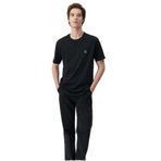 Logo Nakışlı Mavi Erkek Tişört - M067074-900 Siyah 2XL
