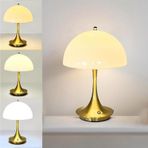 LOGT LED masa lambası, pil, masa lambası, dokunmatik kısılabilir, kablosuz, şarj edilebilir, gece lambası, çalışma masası lambası, akrilik abajur, okuma lambası, 3000 K-6000 K, yatak odası, restoran