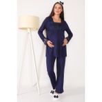 Lohusa Hamile 2603 Lacivert Lohusa Pijama - 2XL