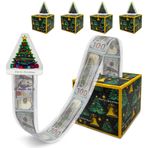 LOINFE 5 Noel para hediye kutusu, Pop Up para hediye kutusu, para rulosu, sürpriz kutu, sürpriz kutu, ebeveynler, sevgililer, çocuklar ve arkadaşlar için kendin yap hediye kutusu