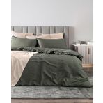 Loire Tek Kişilik Tencel Nevresim Takımı ( TENCEL™ ) - Haki