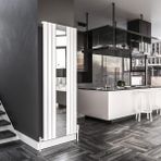 Lojimax Alüminyum Aynalı Dikey Radyatör Royal Mirror 1800 x 792 8 Dilim | Dokulu Beyaz | Yüksek Isıl Güç | 5 Yıl Üretici Garantisi