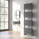 Lojimax Alüminyum Çift Panel Dekoratif Havlupan Benoit Double 1100X500mm 9 Dilim Dokulu Antrasit Gri | 1204 W Yüksek Isıl Güç | 5 Yıl Üretici