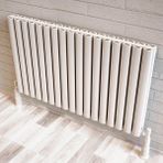 Lojimax Alüminyum Çift Panel Dikey Radyatör Bella Double 500 x 1053 18 Dilim | Dokulu Beyaz | Yüksek Isıl Güç | 5 Yıl Üretici Garantisi