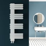 Lojimax Alüminyum Dekoratif Havlupan Nummo 1410X450 mm 15 Dilim Mat Beyaz | 878 W Yüksek Isıl Güç | 5 Yıl Üretici Garantisi - 1410 x 450 mm
