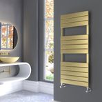 Lojimax Alüminyum Dekoratif Havlupan Zeus Plus 1400 x 500 15 Dilim | Altın Renk Fırçalı Eloksal | Yüksek Isıl Güç | 5 Yıl Üretici Garantisi