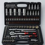 Lokma Seti 108 Parça 1/2'' 1/4'' Cr-V Çelik 6 Köşe Lokma Anahtar Takımı Profosyonel Tamir Seti