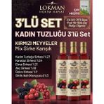 Lokman Hekim Hayat 3 x 500 ml Kadın Tuzluğu Kırmızı Meyveler Mix Sirke Karışım Çay Hediyesiyle - 1,5 lt