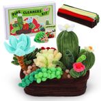 LOKUNN Craft Boru Temizleyici Seti, Kaktüs Saksı Malzemesi Paketine Boru Temizleyiciler, Ponponlar, Köpük Toplar, Dekorasyon Odaları İçin Uygun Arabalar Süs Olarak Uygun, Aile Arkadaşları için Noel ve Doğum