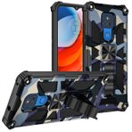 Lokyoo Moto G Play Kılıfı 2021 için, Askeri Sınıf, Düşme Test Edilmiş Kapak, Manyetik Araba Montajı ile Uyumlu Dahili Destek Çubuğu, Moto G Play 2021 için Koruyucu Telefon Kılıfı, Kamuflaj Açık Mavi