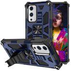 Lokyoo OnePlus 9 Kılıf 2021 için, Askeri Sınıf, Düşmeye Karşı Test Edilmiş Kılıf, Manyetik Araba Montajı ile Uyumlu Dahili Destek Çubuğu, OnePlus 9 2021 için Koruyucu Telefon Kılıfı Mavi