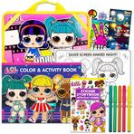 LOL Doll Lap Desk Activity Set for Kids - LOL Arts and Crfts Bundle with Lap Desk, Boyama Kitabı, Çıkartmalar, Oyunlar, Bulmacalar ve Daha Fazlası | LOL Doll Travel Lapdesk Pack
