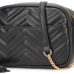 lola mae Kapitone Crossbody Çanta, Trendy Tasarım Omuz Çantası, Z-705black