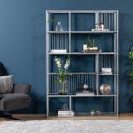 Lola Silver Metal Kitaplık, Gri 120 Cm