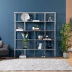 Lola Silver Metal Kitaplık, Gri, 160 Cm