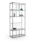 Lola Silver Metal Kitaplık, Gri, 80 Cm