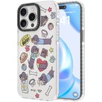 LOLAGIGI iPhone 15 Plus için Kılıf, Sevimli Gri Yavru Köpek Komik Dachshund Köpek Kawaii Tasarım Kadın Kız Gençler için Kız Gibi Estetik Karikatür Desen Şeffaf Yumuşak TPU Kılıf, 6,7 inç