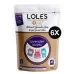 Lole's Doğal Granül Sabun Tozu, Bebek Çamaşırları Için Matik, 6x1kg, Lavanta Kokulu, %100 Bitkisel Bazlı