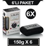 Lole's Lüks Bitkisel Aktif Karbon Kömür Sabunu 6X150 gr - 6 Adet