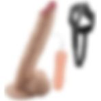 Lolita Shop Belden Bağlamalı Dildo 24 cm Takma Penis 10 Mod Titreşimli Oynar Başlıklı Kemerli Realistik Vibratör