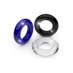 Lolita Shop Esnek Silikon Doku 3'Lü Penis Halka Seti Cinsel İlişkiyi Uzatan Penis Zevk Yüzüğü Seti