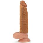 Lolita Shop Et Dokusunda Esnek 3 Cm Uzatmalı Dolgulu 17 Cm Ten Hissi Melez Penis Dildo Kılıfı