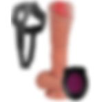 Lolita Shop Ileri Geri Hareketli Titreşimli Belden Bağlamalı Şarjlı 22.5 cm Çift Katmanlı Kemerli Takma Vibratör