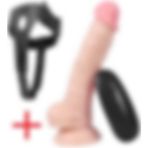 Lolita Shop Kemerli 10 Farklı Titreşimli 16.5 cm Dildo Belden Bağlamalı Gerçekçi Penis Realistik Takma Vibratör