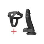 Lolita Shop Kemerli 21 Cm Kalın Dildo Ultra Doku Güçlü Vantuzlu Belden Bağlamalı Dildo