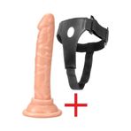 Lolita Shop Kemerli Dokuda Belden Bağlamalı 14 Cm Anal Ve Vajina Penis Vantuzlu Takma Dildo