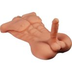 Lolita Shop Realistik Gerçekçi Et Dokusunda Yarım Erkek Vücut Kıkırdaklı Testisli Penis Yapısı Dildo Mastürbatör