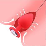 Lolita Shop Soft Kırmızı Silikon Doku Lüks Mücevher Taşlı 7 Cm Anal Açıcı Alıştırıcı Tıpa Genişletici Tıkaç Plug