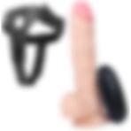 Lolita Shop Takma Kemerli Vibratör 20 cm 10 Farklı Titreşim Gerçekçi Doku Penis Realistik Belden Bağlamalı Dildo