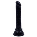 Lolita Shop Ten Hissiyatında Anal Ve Vajina Penis 14.5 Cm Güçlü Vantuzlu Siyah Dildo
